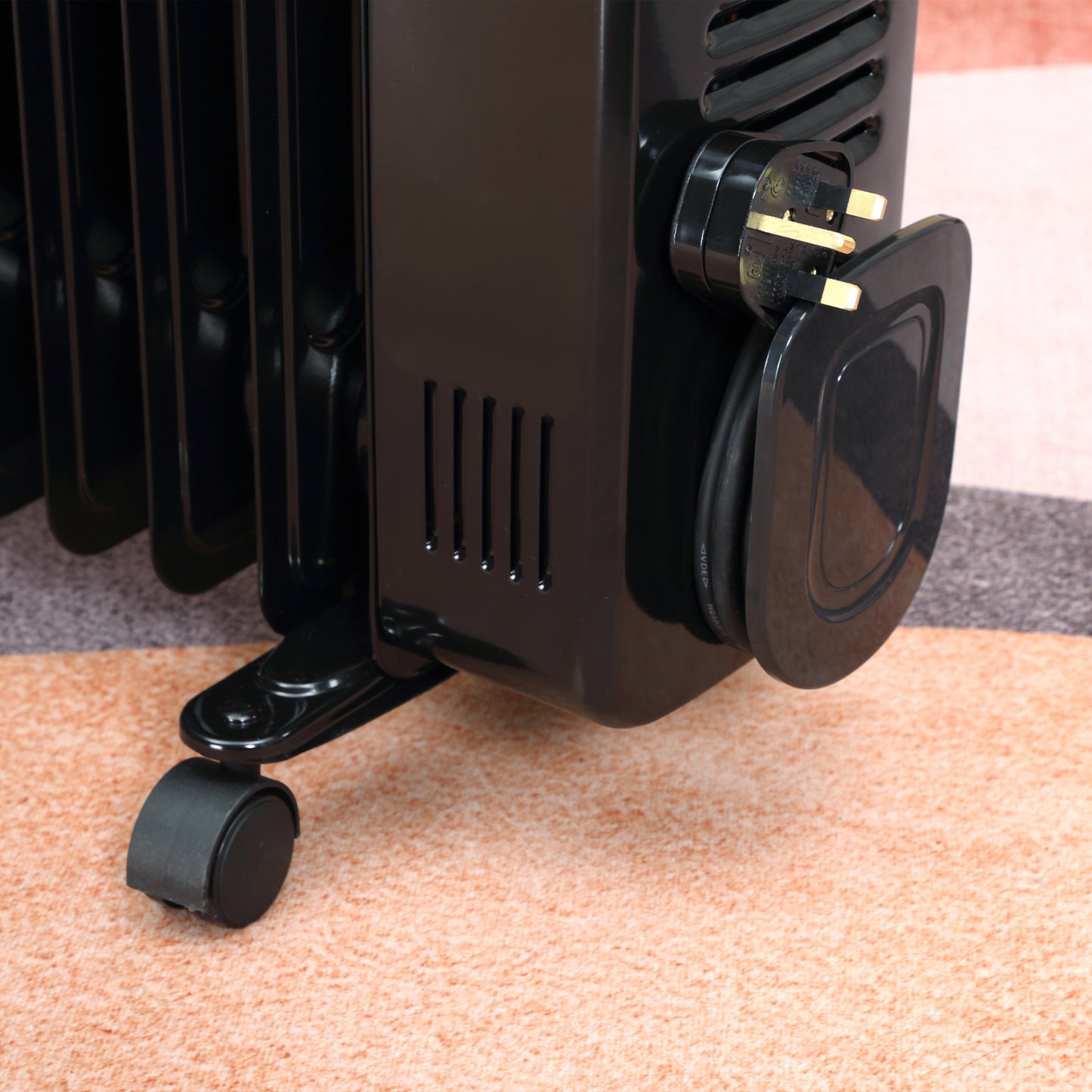 2000W Digital Oil Filled Radiator, 9 Fin, Portable Electric Heater with LED Display, 24-Hour Timer, 3 Heat Settings