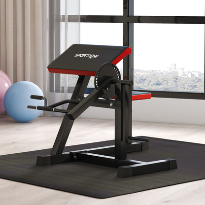 Adjustable Preacher Curl Bench, Multi-Functional Weight Bench with Handlebar and Elbow Cushion for Home and Outdoor Gym