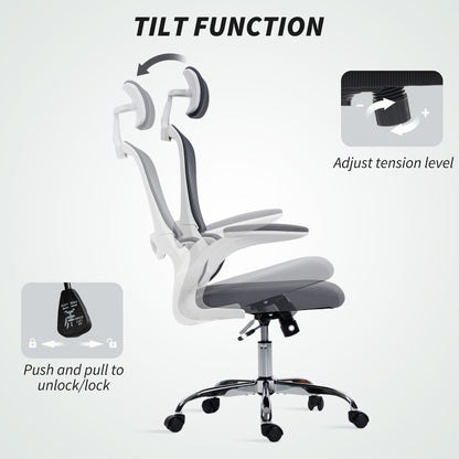Mesh Back Office Chair, with Lumbar Support - Charcoal Grey