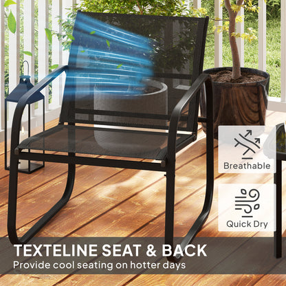Three-Piece Garden Seating Set - Black