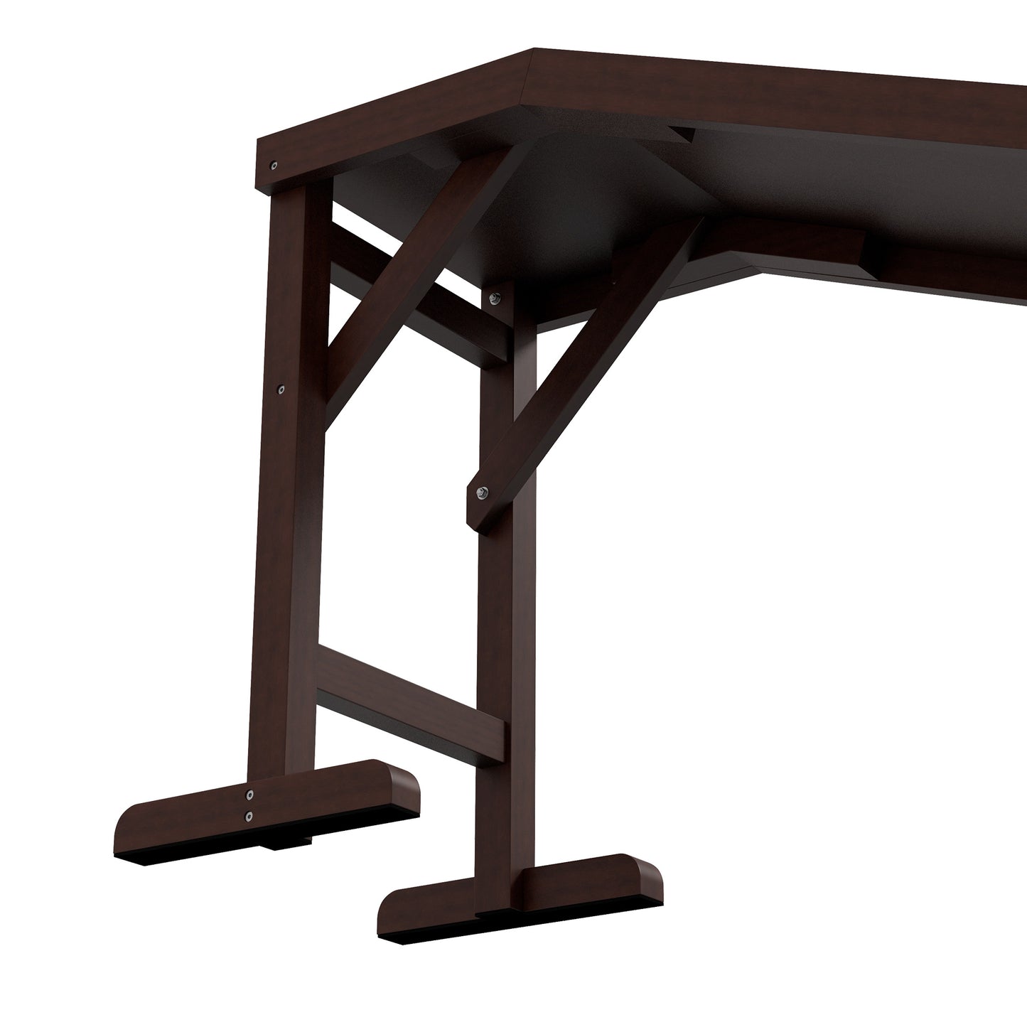 Pet Ramp for Dogs with Non-Slip Carpet and Top Platform - Brown & Grey