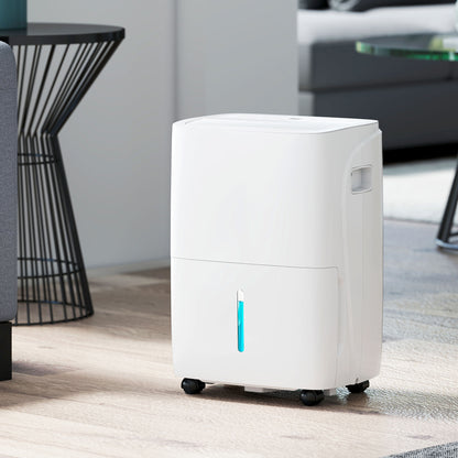 30L/Day Dehumidifier with Auto-Clean Filter, Continuous Drainage, 4L Water Tank, 24H Timer, Digital Humidity Display