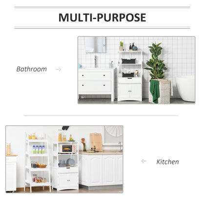 Bathroom Floor Cabinet, Free Standing Kitchen Cupboard with Shelves, Drawer and Doors, Storage Organizer for Living Room