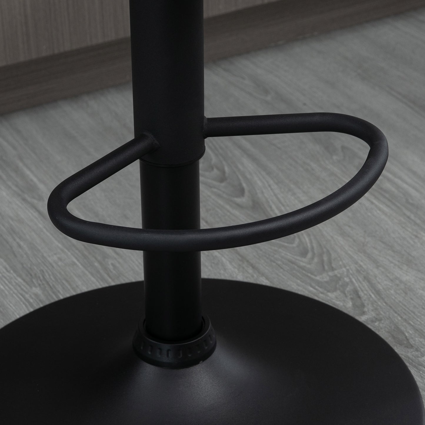 Modern Bar Stools Set of 2, Height Adjustable Swivel Barstools, PU Leather Upholstered Bar Chair with Backrest