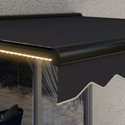 2 x 2.5m Electric Awning, with LED Light Strips - Grey