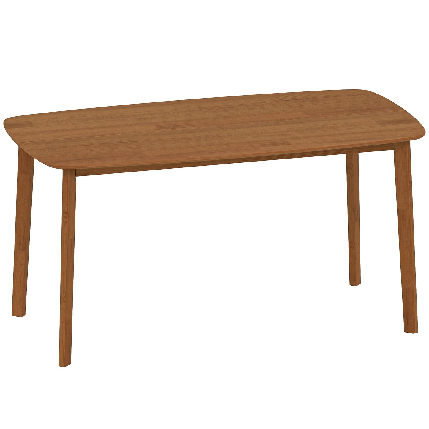 Pine Wood Rectangular Dining Table - Light Brown