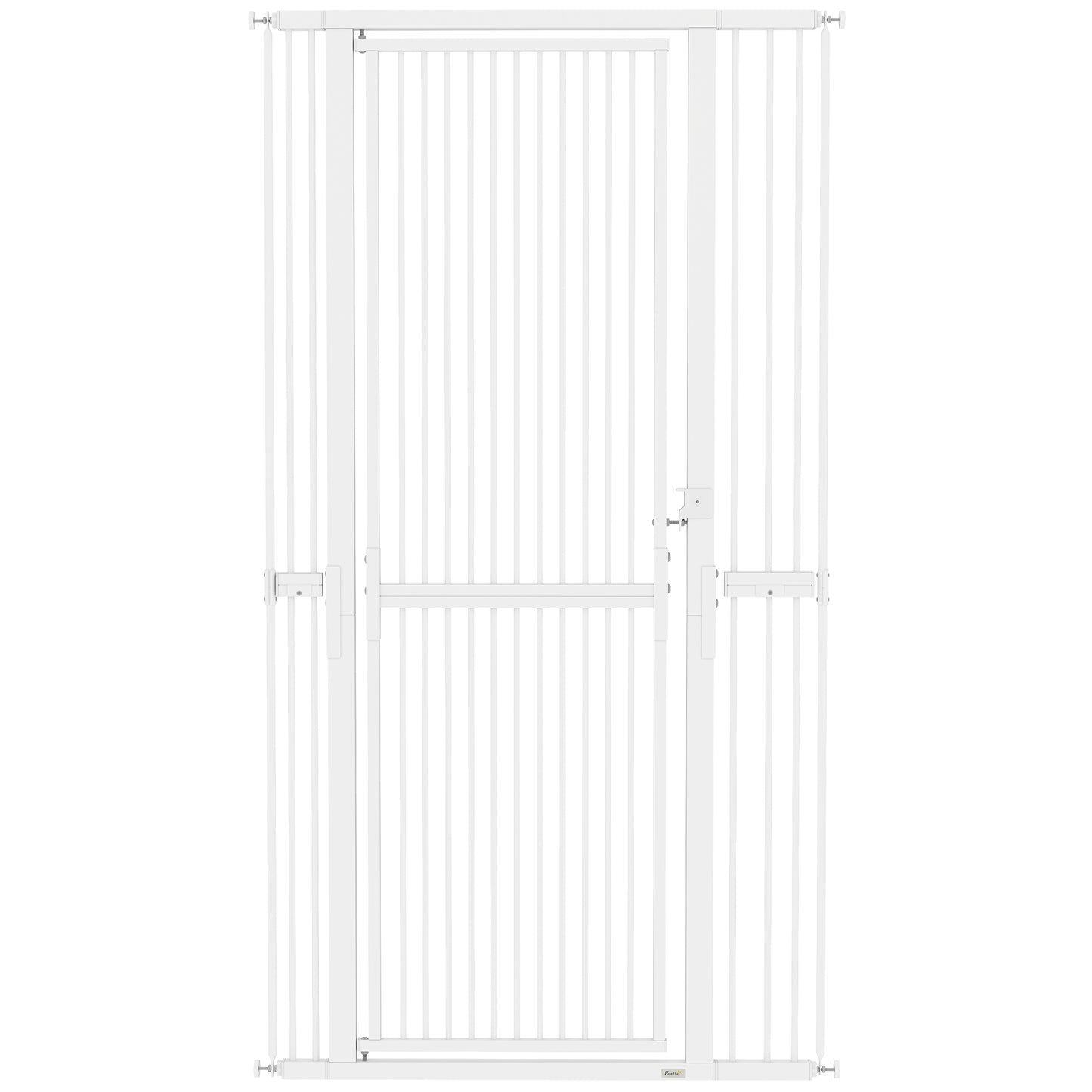 180cm Extra Tall Pet Gate with 3.5 cm Narrow Gap, Pressure Mounted No Drilling Cat Gate for Doorways, 77-104cm Width