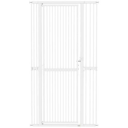 180cm Extra Tall Pet Gate with 3.5 cm Narrow Gap, Pressure Mounted No Drilling Cat Gate for Doorways, 77-104cm Width