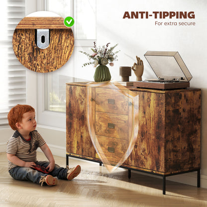 Modern Rustic Brown Sideboard