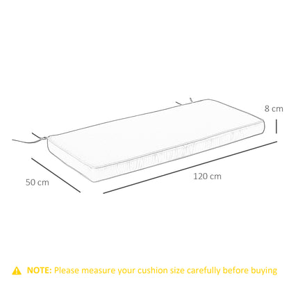2 Seater Garden Bench Cushion -Light Grey
