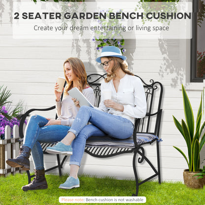 Polyester Set Of 2 Swing Chair Cushion Blue Stripes