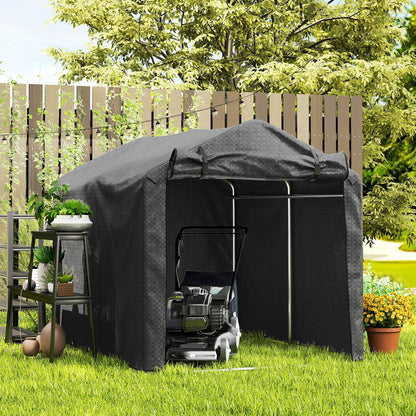 2.2 x 1.6 m Garden Storage Tent, Waterproof Anti-UV Bike Tent with Roll-up Zipper Door