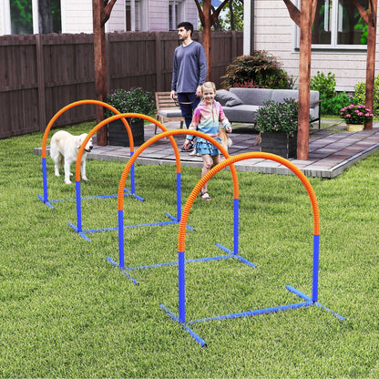 Four-Piece Portable Dog Agility Equipment - Blue