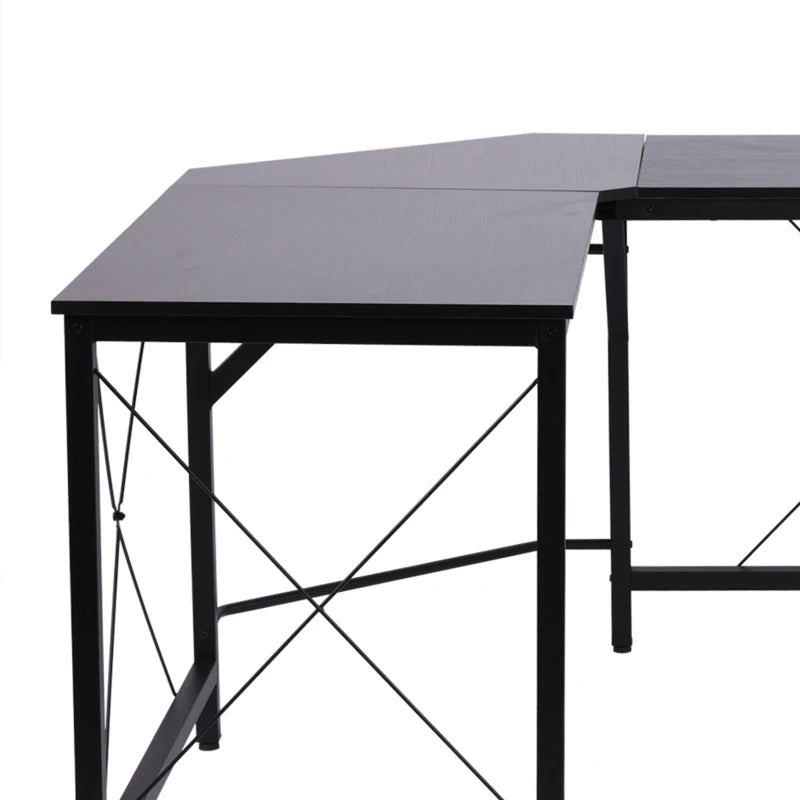 L-Shaped Corner Desk, Computer Desk for Home Office - Black