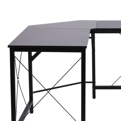 L-Shaped Corner Desk, Computer Desk for Home Office - Black