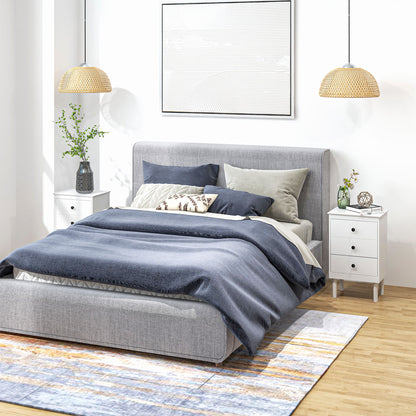 Set of Two Three-Drawer Bedside Tables - White