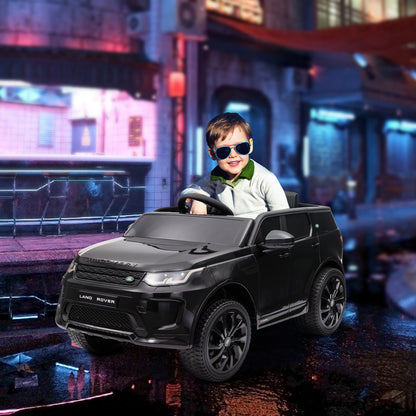 Licensed Land Rover Discovery Sport, 12V Kids Ride on Car w/ Remote Control, Lights, Music, Horn, for 3-6 Years, Black