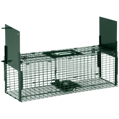 Animal Trap Cage, Humane Rat Trap with Double Doors, Squirrel Trap for Indoors & Outdoors, Catch and Release Mice, Rats