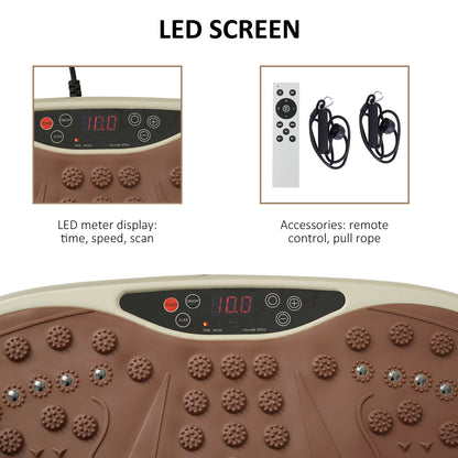 Vibration Plate Exercise Machine, Quiet Vibrating Plate for Weight Loss and Lymphatic Drainage with Resistance Bands