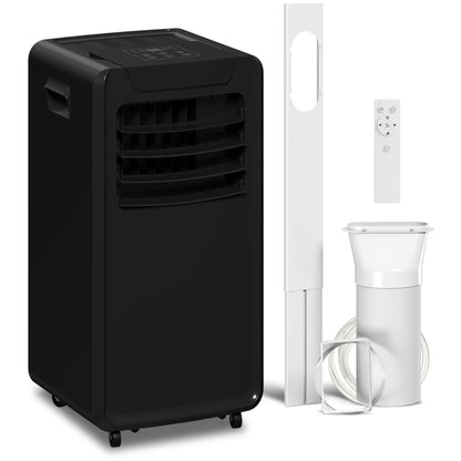Air Conditioning Unit 10000 BTU, 4-in-1 Portable Air Conditioner with Remote Control, LED Display, 2 Speeds, Black