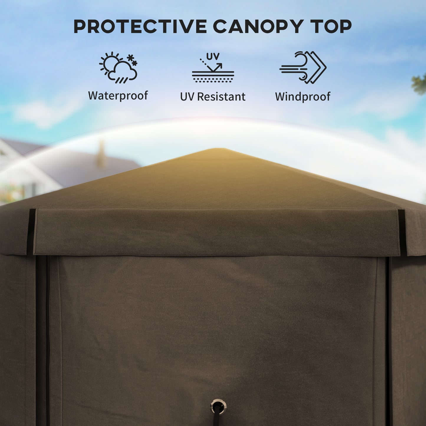 3 x 3(m) Hexagon Pop Up Gazebo with 5 Sides and Carry Bag, Waterproof, UV Resistant Party Tent Instant Event Shelter