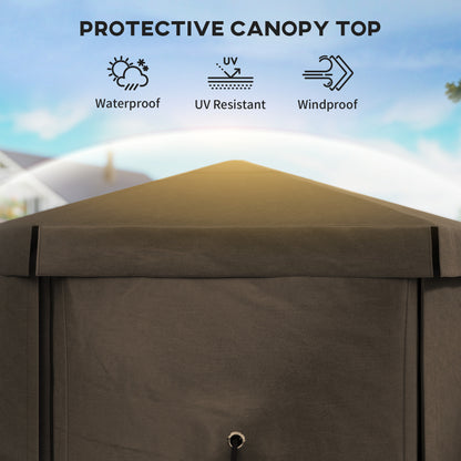 3 x 3(m) Hexagon Pop Up Gazebo with 5 Sides and Carry Bag, Waterproof, UV Resistant Party Tent Instant Event Shelter