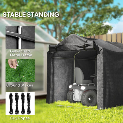 2.2 x 1.6 m Garden Storage Tent, Waterproof Anti-UV Bike Tent with Roll-up Zipper Door