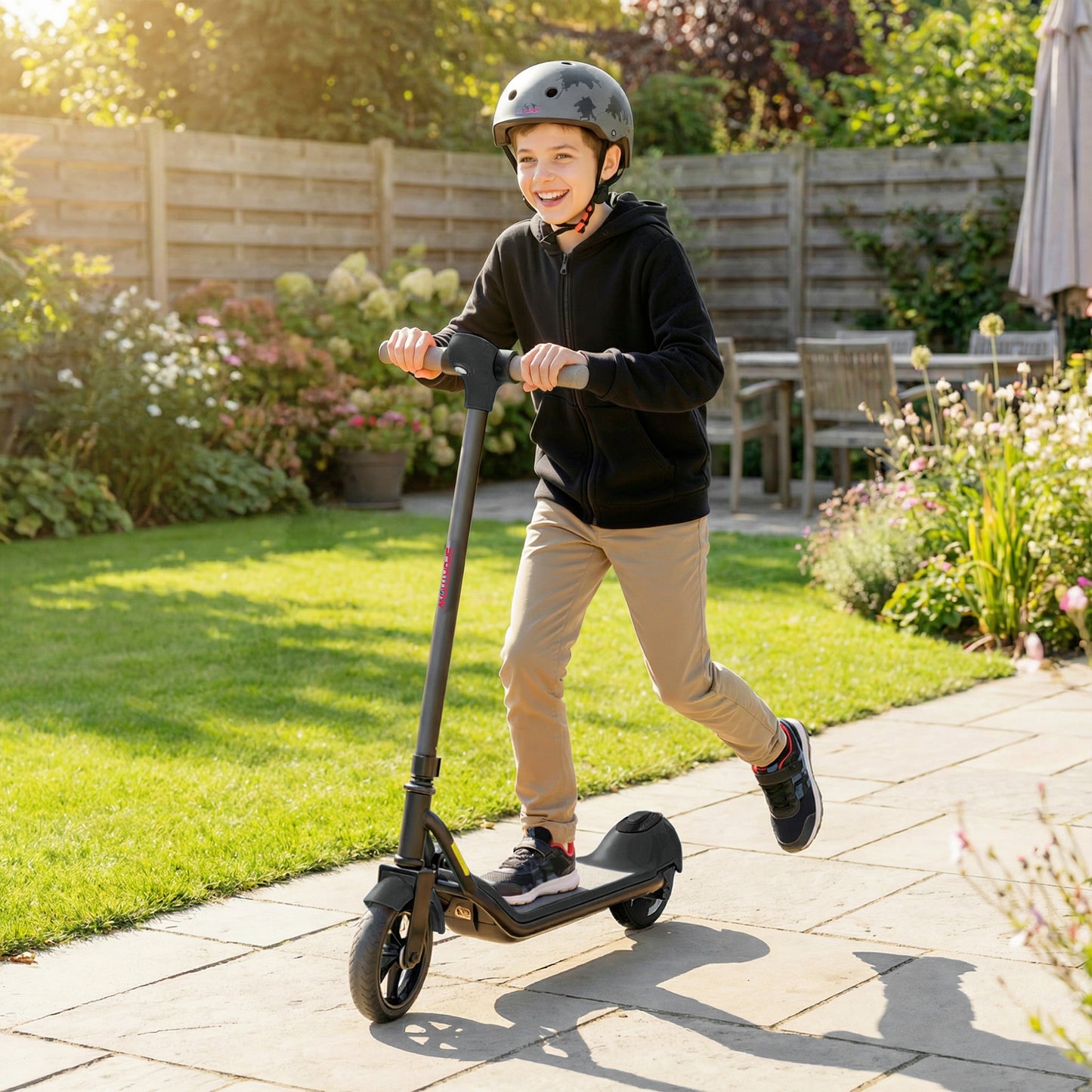 Electric Scooter for Kids, with LED Display, Green