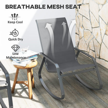 Rocking Garden Chair - Grey
