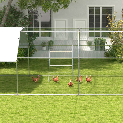 Chicken Perch for Coop, Wooden and Galvanised Steel Roosting Bar Jungle Gym, Chicken Roosting Ladder for Backyard Farm