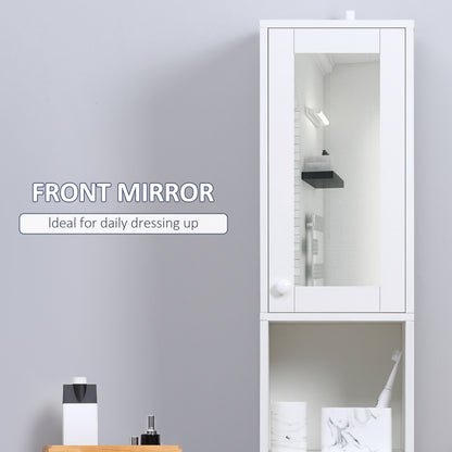 Tall Bathroom Storage Cabinet with Mirror, Narrow Bathroom Unit