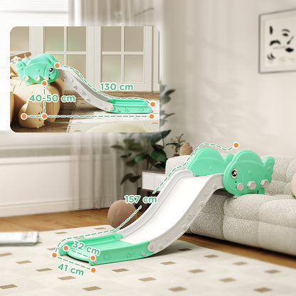 Kids Sofa Slide with 130cm Extended Length, HDPE Toddler Slide for Sofa, Bed, Stairs, Easy Assemble & Storage, Green