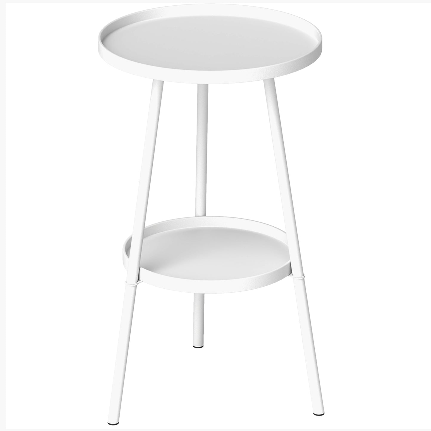 Two-Tier Metal Garden Table - White