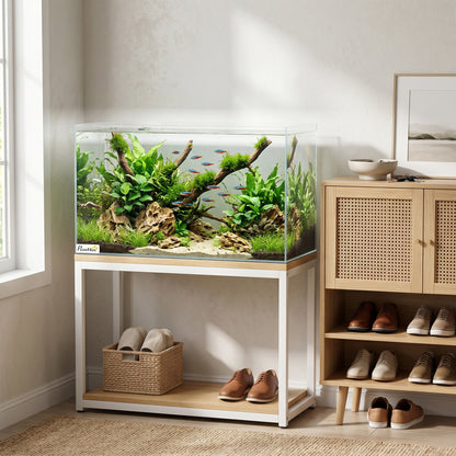 Fish Tank Bare Glass for DIY Glass Aquarium with Protective Base Mat 43L Transparent for Fish Shrimps
