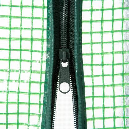 4 Tier Mini Greenhouse for Outdoor, Portable Gardening Plant Green House with Storage Shelf, Roll-Up Zipped Door