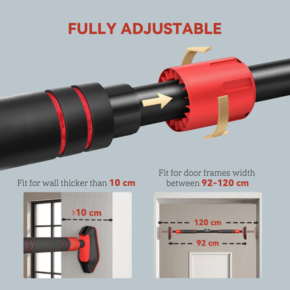 Pull Up Bar, for 92-120cm Doorways, No Screws, Maximum load 200kg