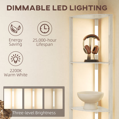4-Tier Corner Floor Lamp