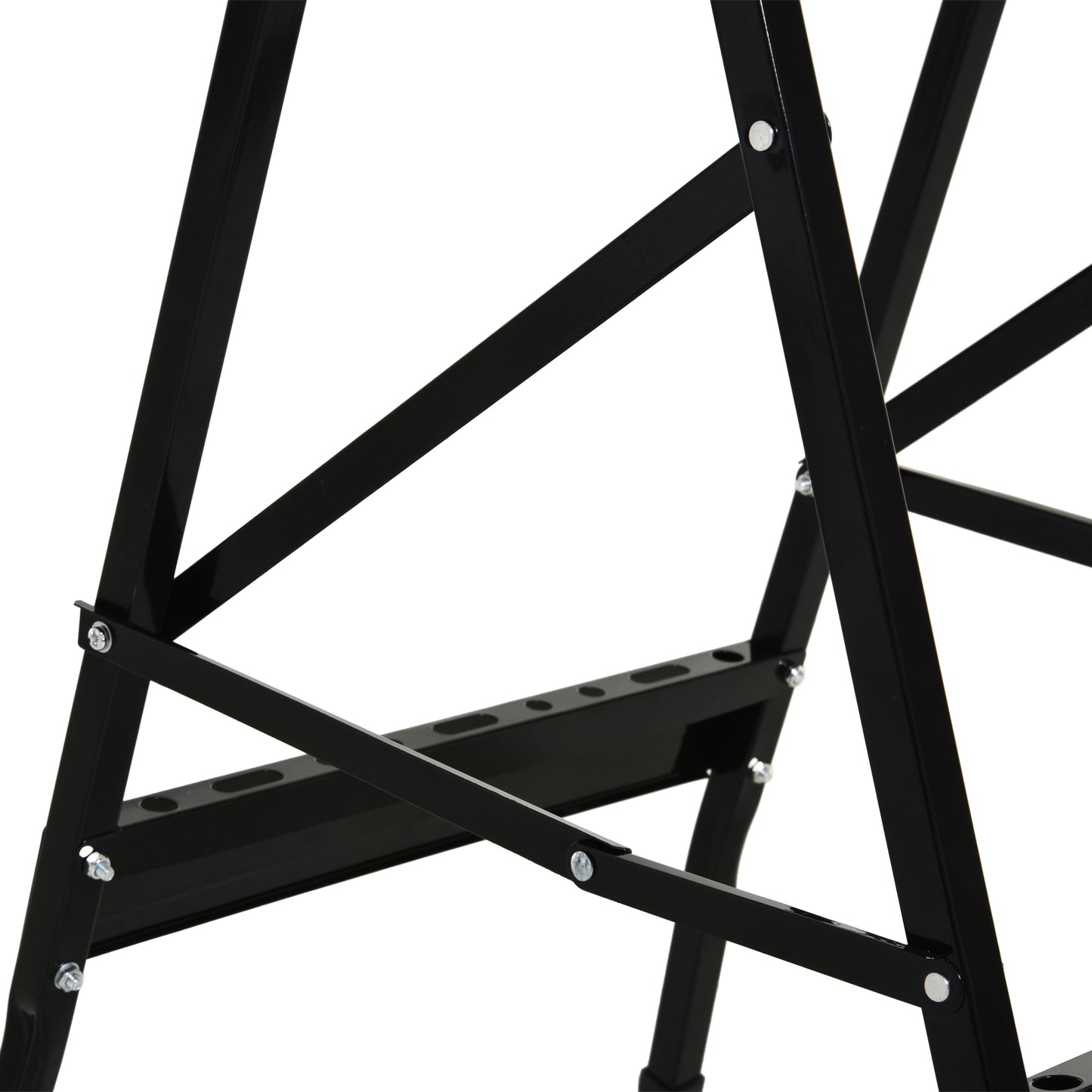 4-in-1 Work Bench, Folding Clamp Table w/ 4 Adjustable Clamping Pegs for DIY Home Garage, Black