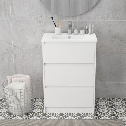 600mm Bathroom Vanity Unit with Basin and Single Tap Hole