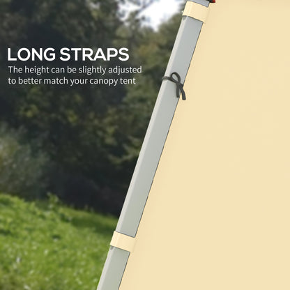 Set of Two 3 x 3(m) Replacement Zipped Gazebo Walls - Beige