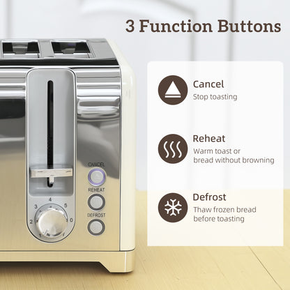 Retro 3000W Kettle and Toaster Set - Cream