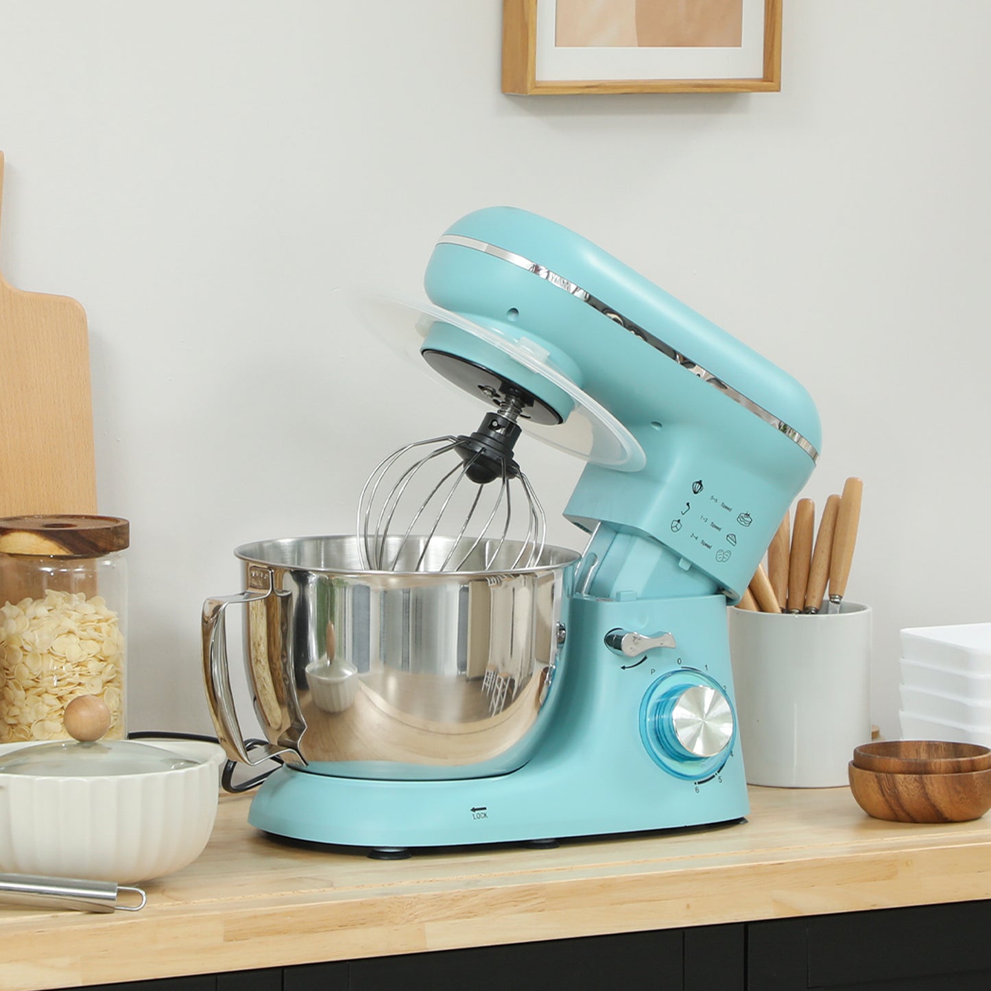 1300W Kitchen Stand Mixer, with Accessories - Blue