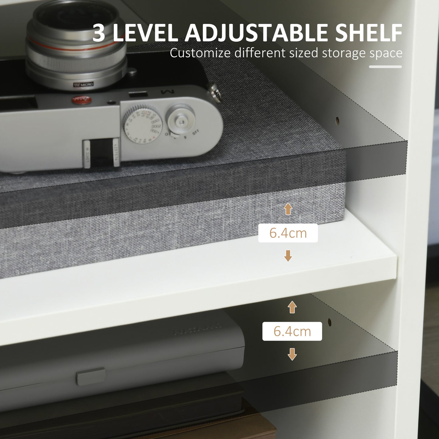 Multi-Storage Printer Stand, Mobile File Cabinet with Shelves