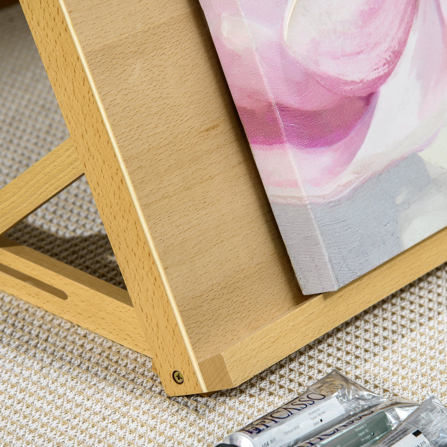 A2 Table Easel, Wooden Drawing Board, Adjustable Desktop Workstation Board for Artists & Crafters