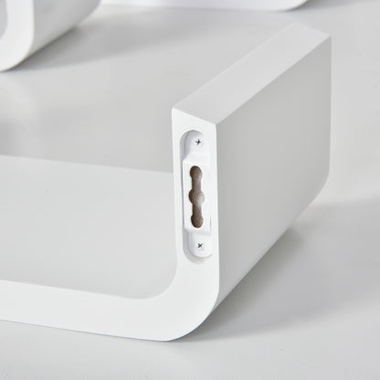 Floating Shelves, Set of 3 Wall Shelf, Shelves for Wall Invisible Mounting, Bedroom Living Room, White