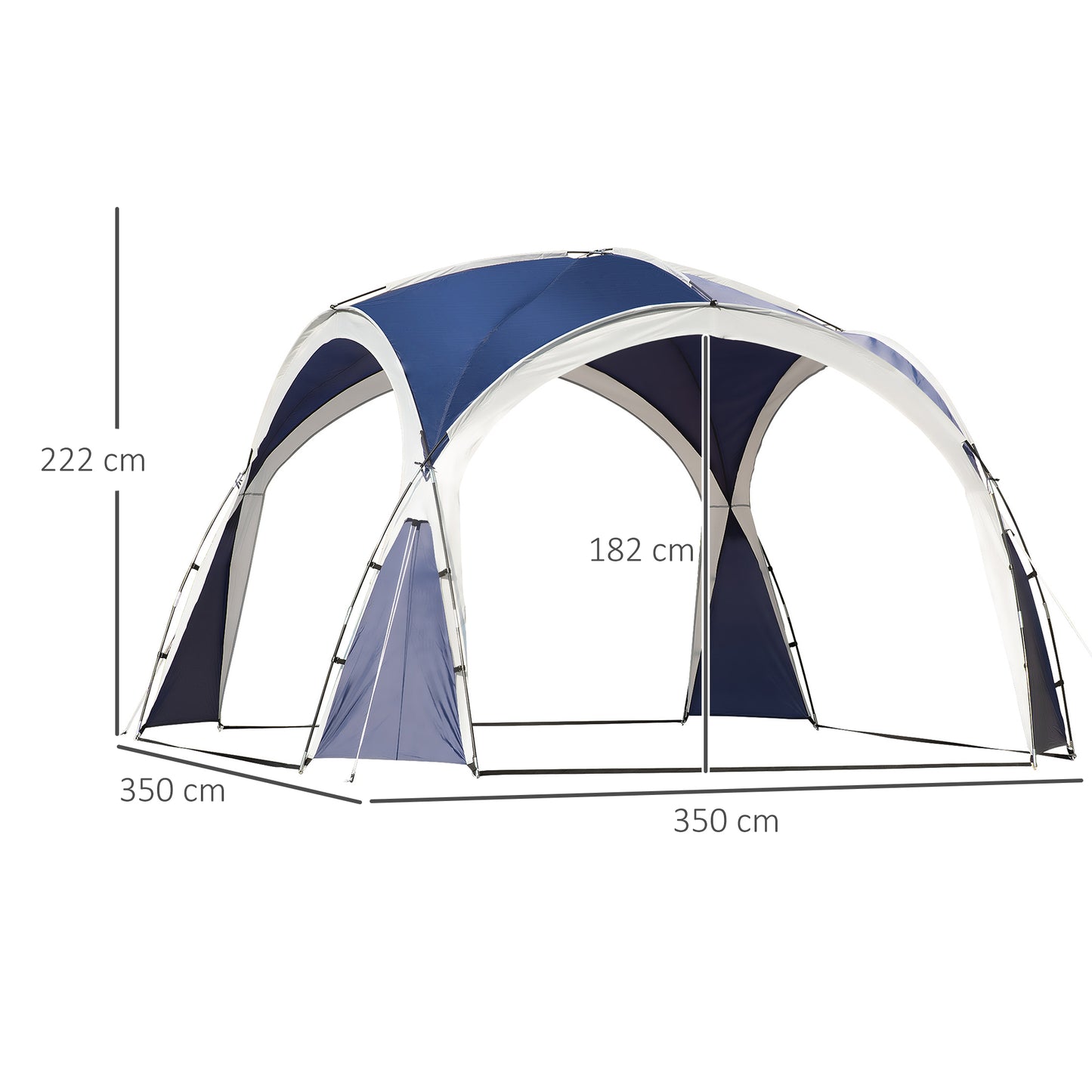 3.5 x 3.5M Camping Gazebo, Outdoor Event Shelter Dome Tent Garden Sun Shelter Patio Spire Arc Pavilion Camp Sun Shade Tent fo