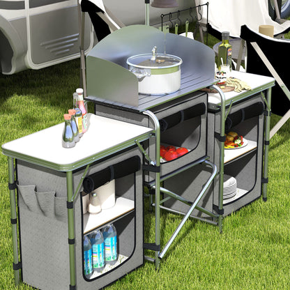 Multi-Storage Portable Camping Kitchen, with Carry Bag