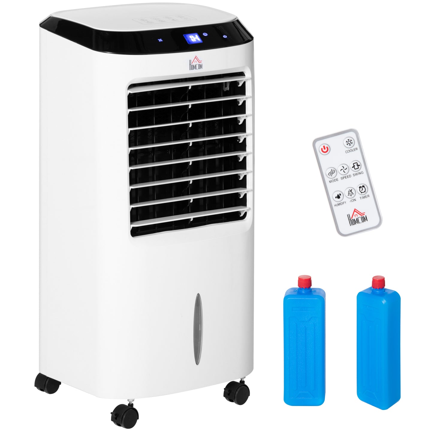 Portable Air Cooler, Evaporative Anion Ice Cooling Fan Water Conditioner Humidifier Unit with 10L Water Tank, 3 Modes