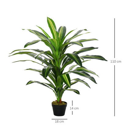 Artificial Plant in Pot, Fake Plant for Home Indoor Decor, 110cm, Green