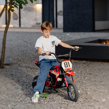 Kids Electric Motorbike 3 Gearboxes Speed Ride on Motorcycle with 41min Ranges - Red